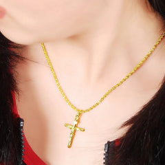 Women's Gold-plated Jewelry Cross Necklace Fading Manufacturer Direct Wholesale - FASHIONKULTUR