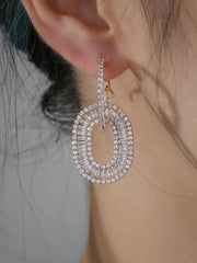 A pair of fashion trend temperament atmosphere trend micro inset zircon women earrings dating daily wear - FASHIONKULTUR