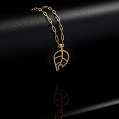 Simple Hollow Leaf Necklace Jewelry - FASHIONKULTUR