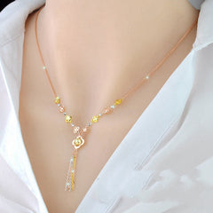 925 Sterling Silver 18K Color Gold Necklace