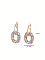 A pair of fashion trend temperament atmosphere trend micro inset zircon women earrings dating daily wear - FASHIONKULTUR