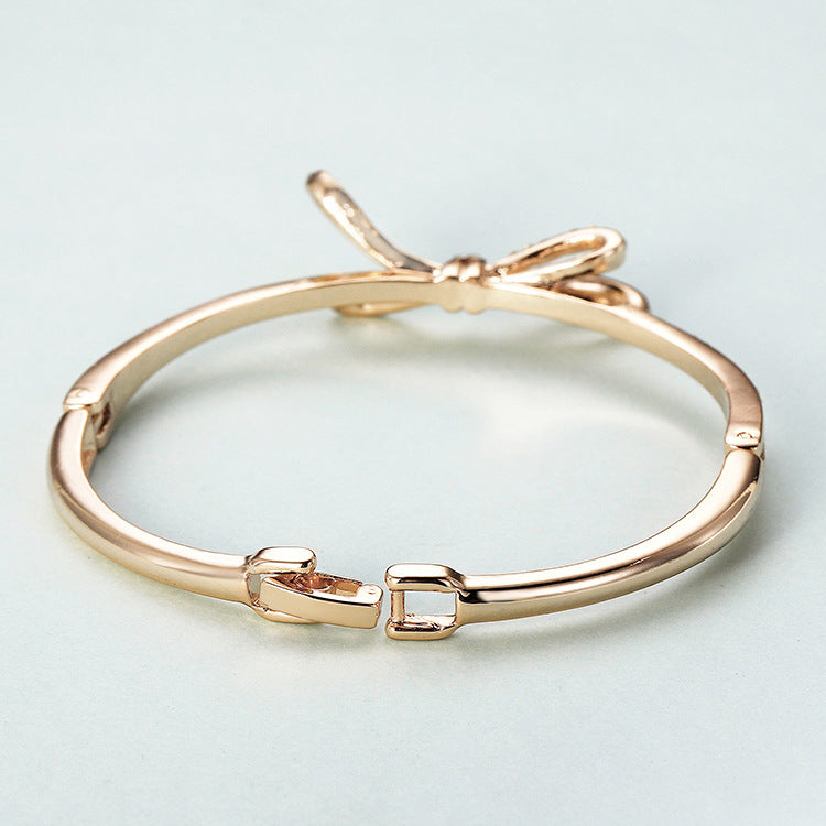 Women's Bracelets, Diamonds, Bows, Rose Gold Alloy Bracelets - FASHIONKULTUR