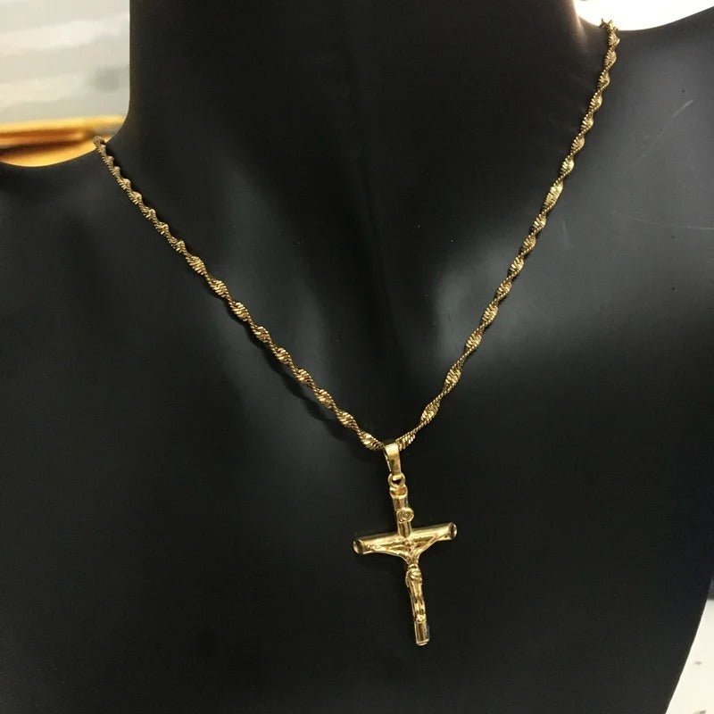 Women's Gold-plated Jewelry Cross Necklace Fading Manufacturer Direct Wholesale - FASHIONKULTUR