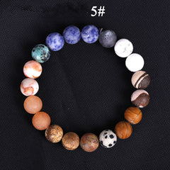 Solar System Eight Stone Planet Bracelet Planets Natural Stone Mala Bead Strand Bracelet For Men Women Handmade Universe Solar Chakra Bracelet Jewelry - FASHIONKULTUR