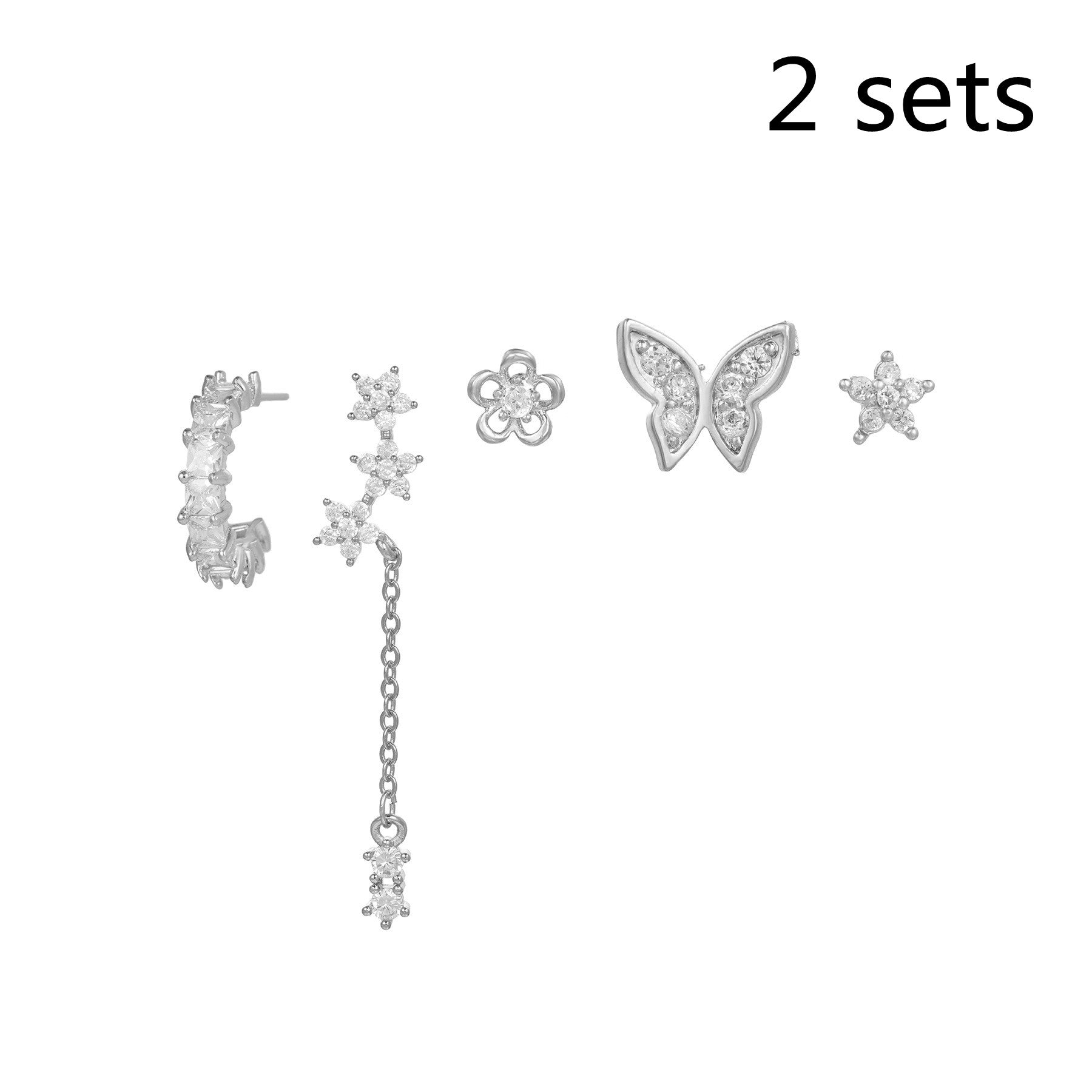 Romantic Star And Moon Series Popular Butterfly Earrings - FASHIONKULTUR