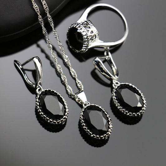 Bride Wedding Party Dinner Jewellery Set Hair Claw Diamond Jewellery - FASHIONKULTUR