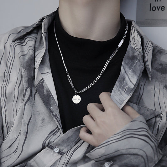 Korean Ins Style Men's Titanium Steel Necklace - FASHIONKULTUR