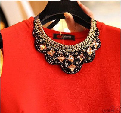 Round Neck Clothes Pendant All Match Fashion Fake Collar Necklace - FASHIONKULTUR