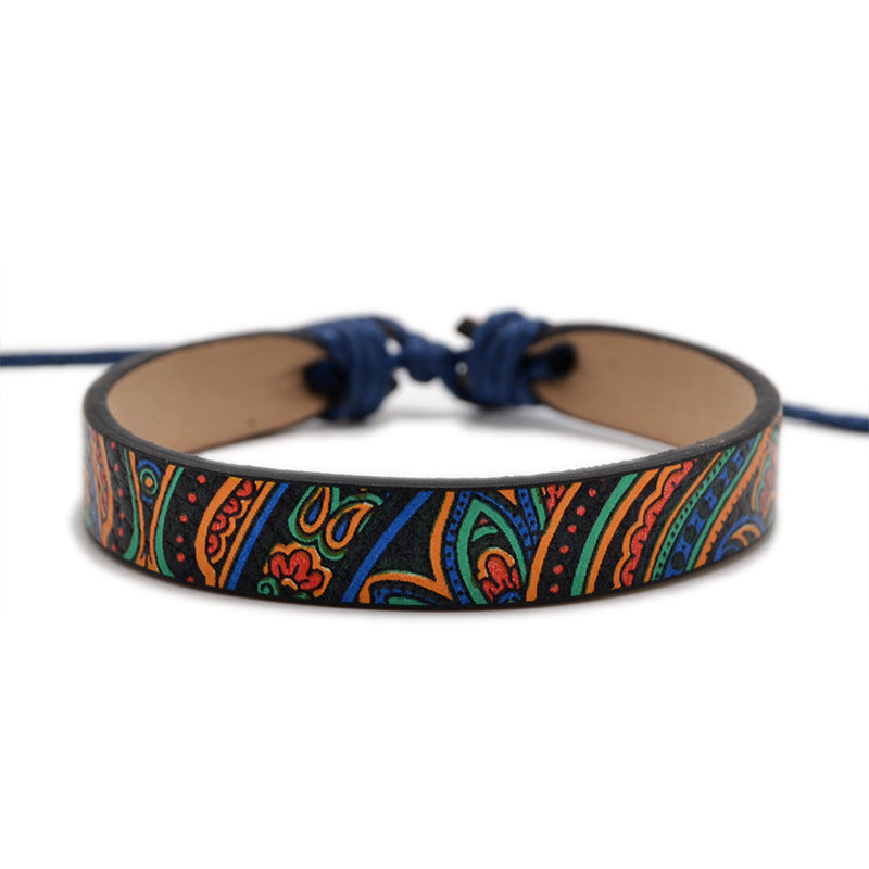 Printed Leather Bracelet PU Bracelet - FASHIONKULTUR