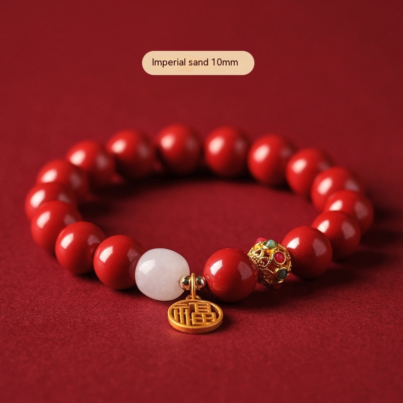 Raw Ore Cinnabar Bracelet Natural For Women - FASHIONKULTUR