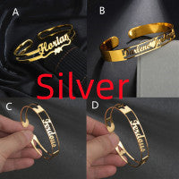 Customized Name Bracelet Personalized Custom Bangles Stainless Steel Jewelry - FASHIONKULTUR