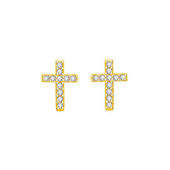 Simple Cross Stud Earrings For Women