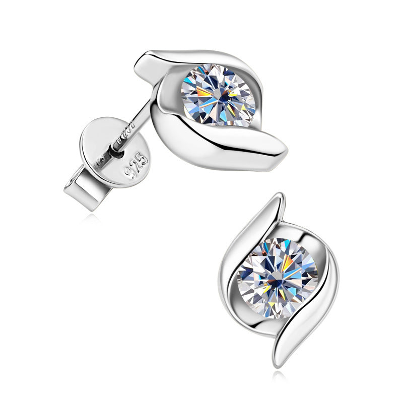 Affordable Luxury Fashion High-grade Moissanite Stud Earrings For Women - FASHIONKULTUR