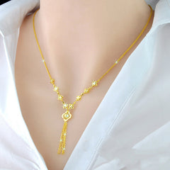 925 Sterling Silver 18K Color Gold Necklace