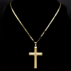 Stainless Steel Large Cross Necklace For Men And Women - FASHIONKULTUR