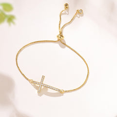 Women's Fashion Zircon Cross All-match Bracelet