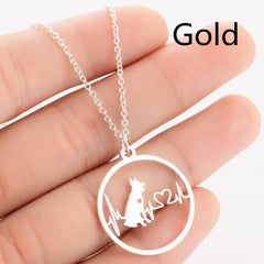 Pet Dog Footprints Paw Necklace  Necklaces