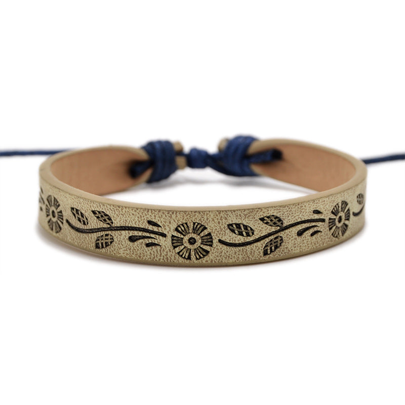 Printed Leather Bracelet PU Bracelet - FASHIONKULTUR