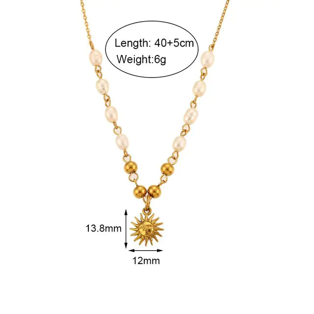 Optimistic Sun Pendant Necklace - FASHIONKULTUR