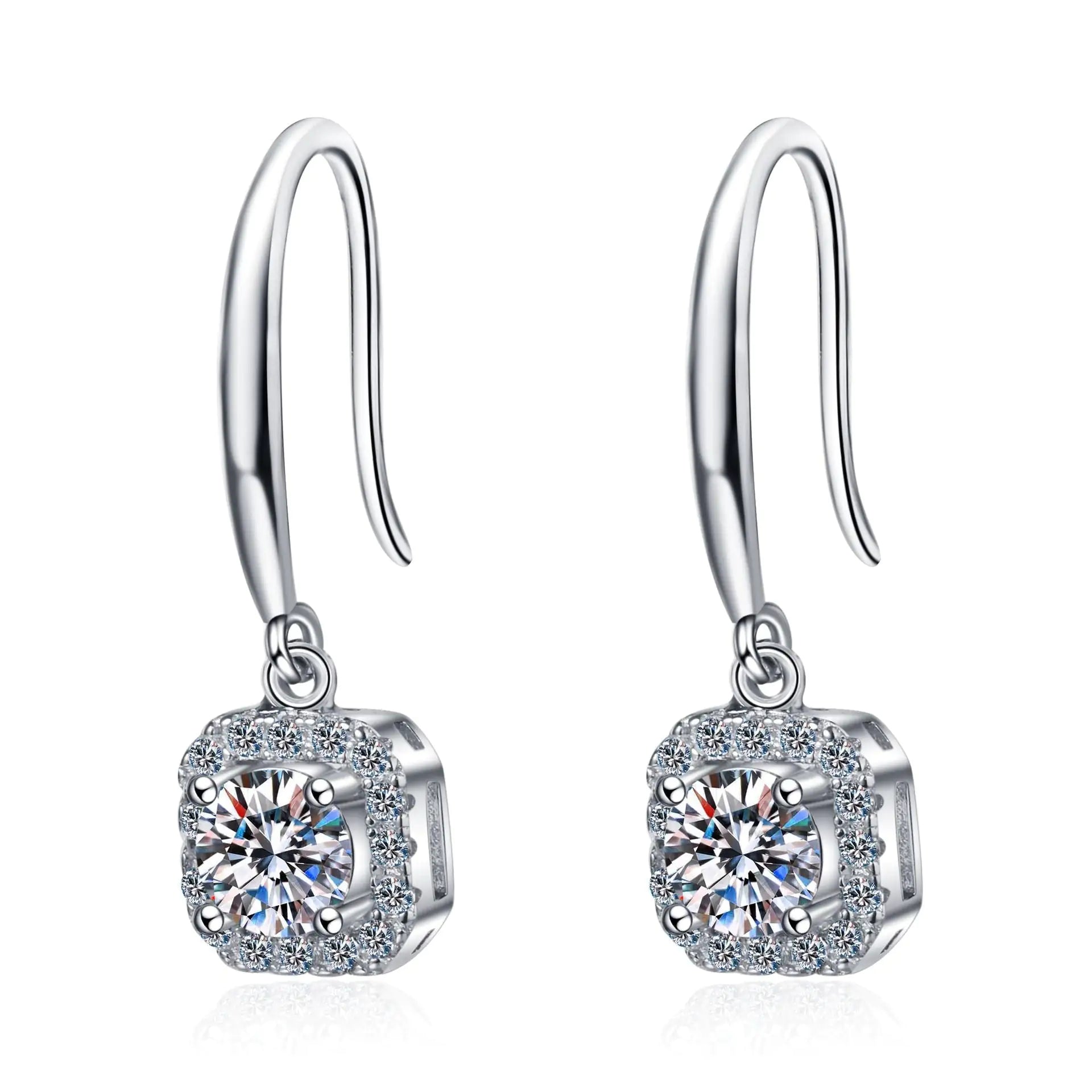 Sterling Silver Platinum Plated Earrings - FASHIONKULTUR