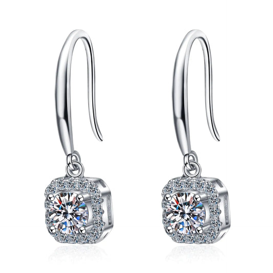 Sterling Silver Platinum Plated Earrings - FASHIONKULTUR