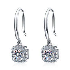 Sterling Silver Platinum Plated Earrings - FASHIONKULTUR