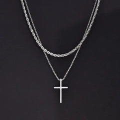 Vnox Stainless Steel Cross Pendant Necklace