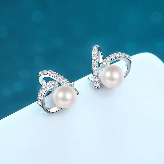 Freshwater Pearl Engagement Stud Earring - FASHIONKULTUR