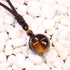 Tiger Eye Stone Pendant Necklace - FASHIONKULTUR