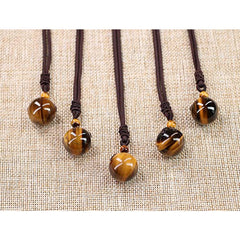 Tiger Eye Stone Pendant Necklace - FASHIONKULTUR