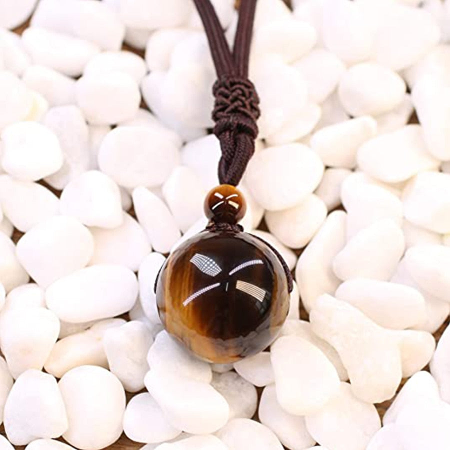 Tiger Eye Stone Pendant Necklace - FASHIONKULTUR