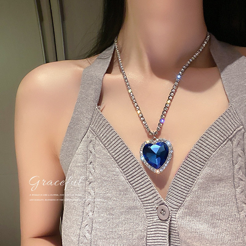 Titanic Heart Of Ocean Necklace - FASHIONKULTUR