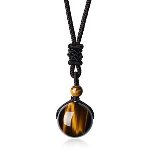 Tiger Eye Stone Pendant Necklace - FASHIONKULTUR