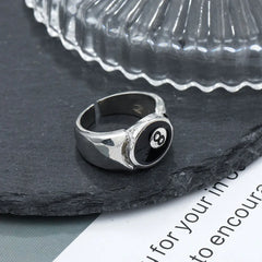 Billiard Number 8 Opening Adjustable Ring - FASHIONKULTUR