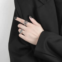 Irregular Hollow Surface Bump Ring - FASHIONKULTUR