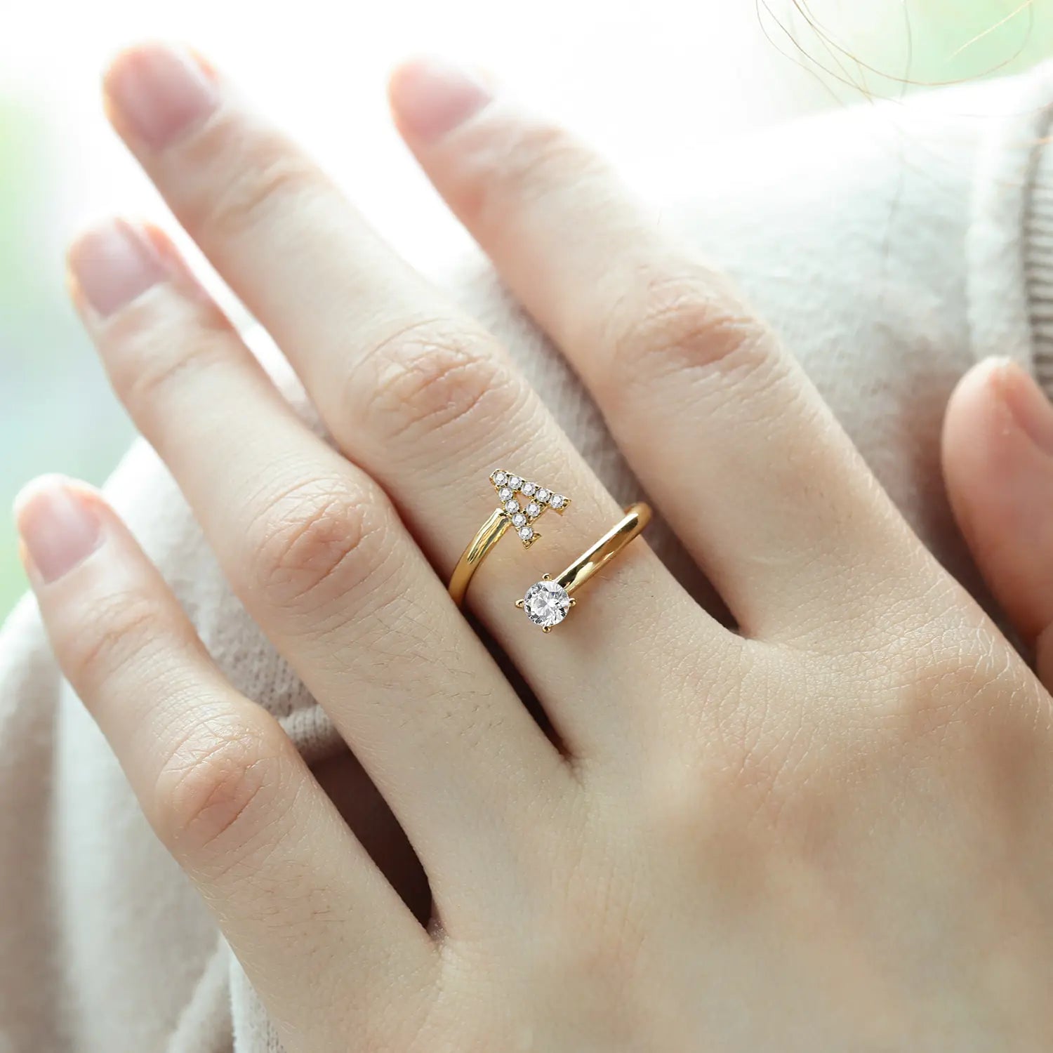 Adjustable Initial Letter Rings - FASHIONKULTUR