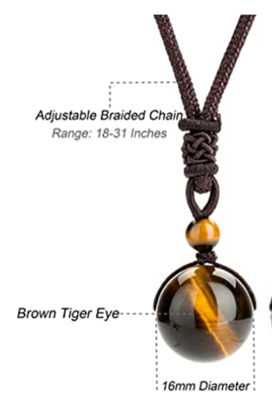 Tiger Eye Stone Pendant Necklace - FASHIONKULTUR