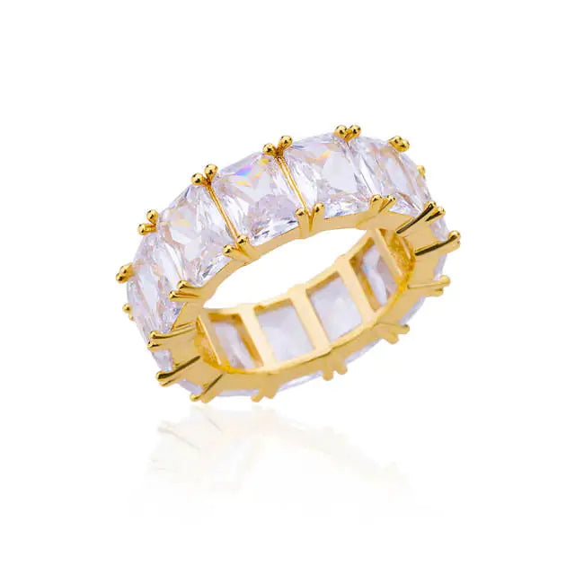 Rectangle Zircon Rings - FASHIONKULTUR